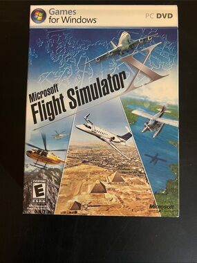 Microsoft Flight Simulator PC Game Cover – Blue and White Artwork